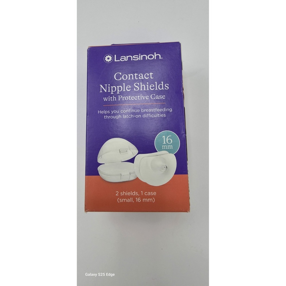 Lansinoh Contact Nipple Shields 16mm Small with Protective Case 2 Count 70211